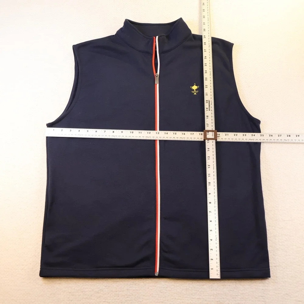 FootJoy Mens XL Golf Vest Navy Blue Ryder Cup 1927 Full Zip Performance 29045